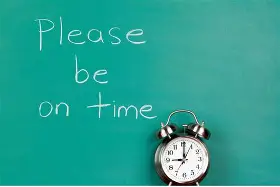 Picture of clock to represent time