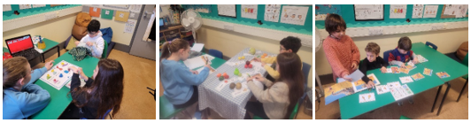 Pupils working around a table