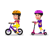 Two children on a bike