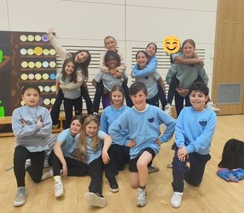 Group of dance pupils standing together