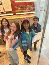 Children standing in British Museum
