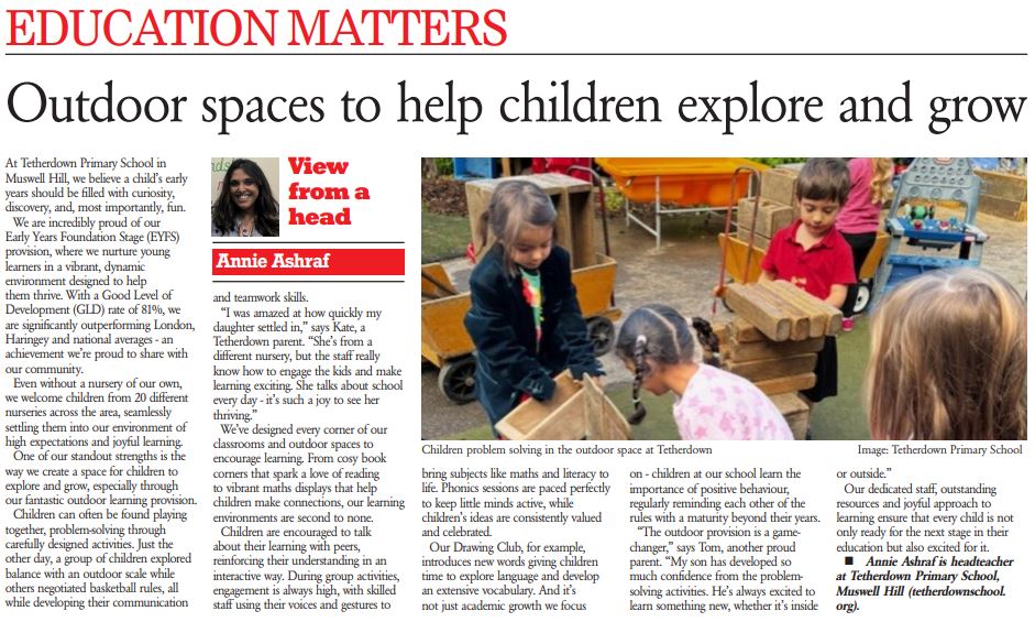Group of 4 pupils building with blocks and playing 