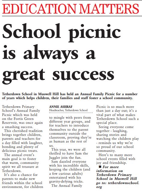 Ham & High newspaper article